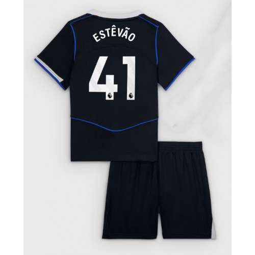 Stroje piłkarskie Chelsea Estevao Willian #41 Koszulka Trzeciej dla dzieci 2025-26 Krótki Rękaw (+ szorty)